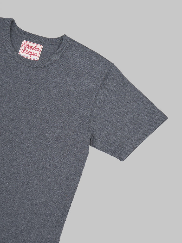 Wonder Looper Double Heavyweight Crewneck Tshirt charcoal short sleeve