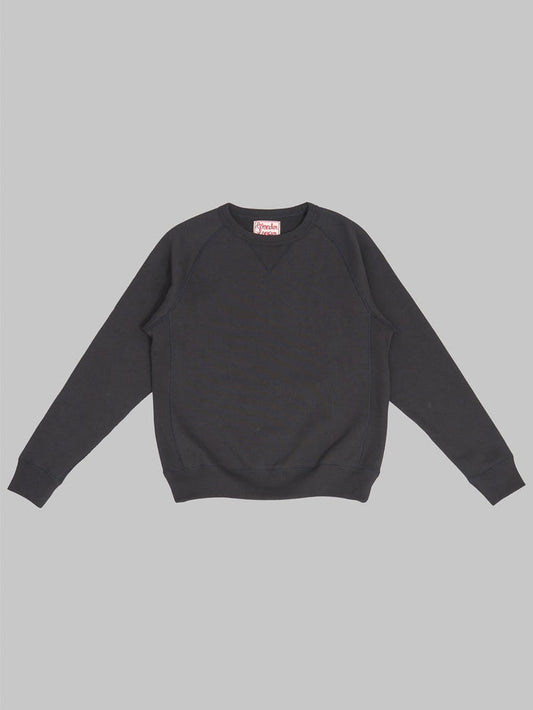 Wonder Looper Pullover Crewneck Double Heavyweight French Terry Black Front