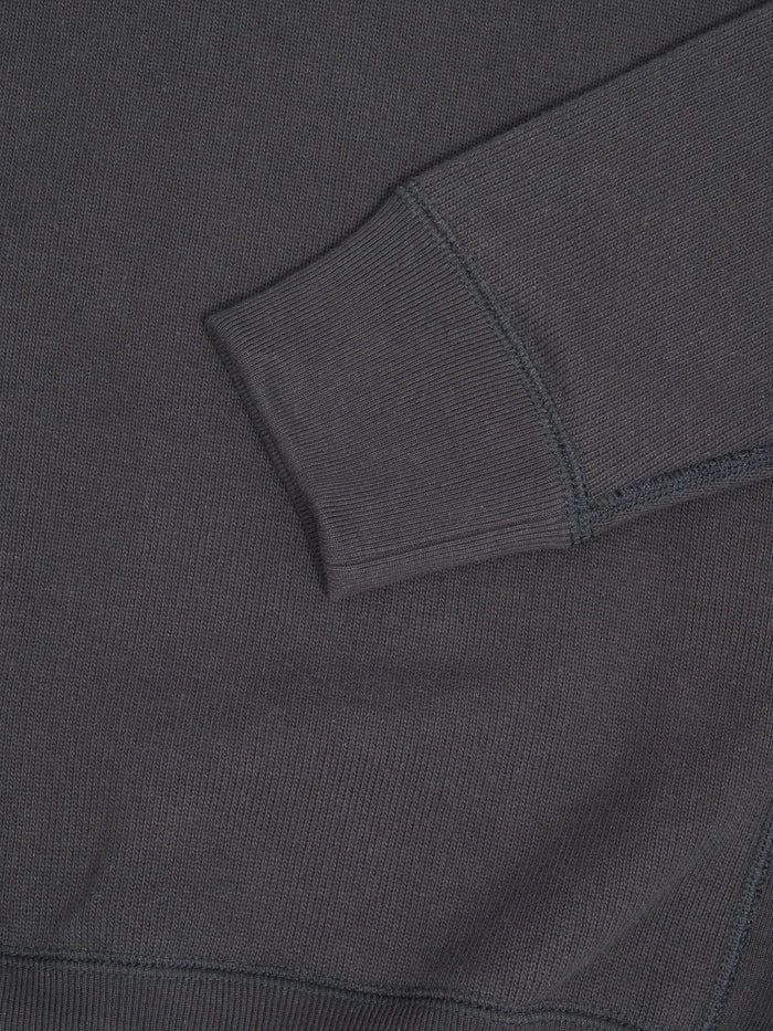 Wonder Looper Pullover Crewneck Double sleeves seam Heavyweight French Terry Black