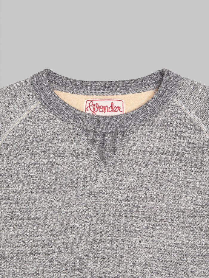 Wonder Looper Pullover Crewneck Fleeced Foxfibre Charcoal athletic  collar