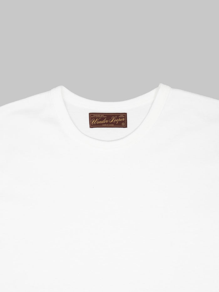 Wonder Looper Ultimate Pima Tsuriami Crewneck TShirt White label tag