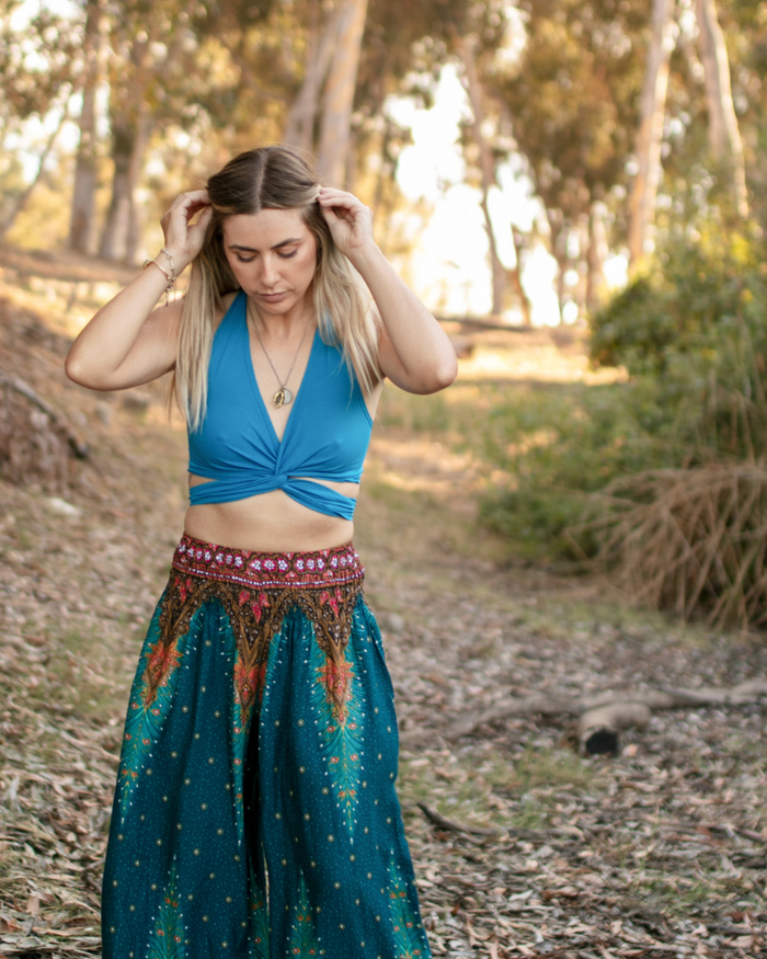 Yantra Yoga Wrap Top in Olive