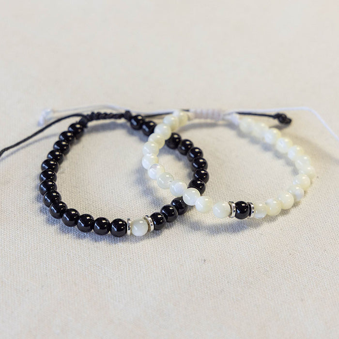Yin to My Yang Bracelet Stack, flat lay