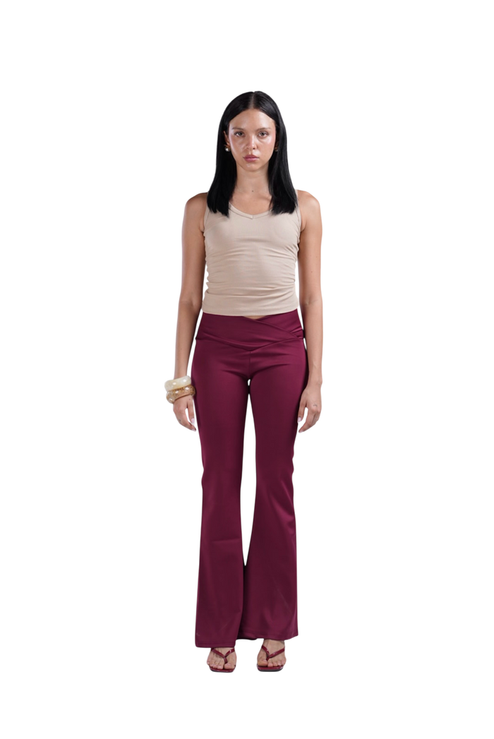 YOGA PANTS BURGUNDY