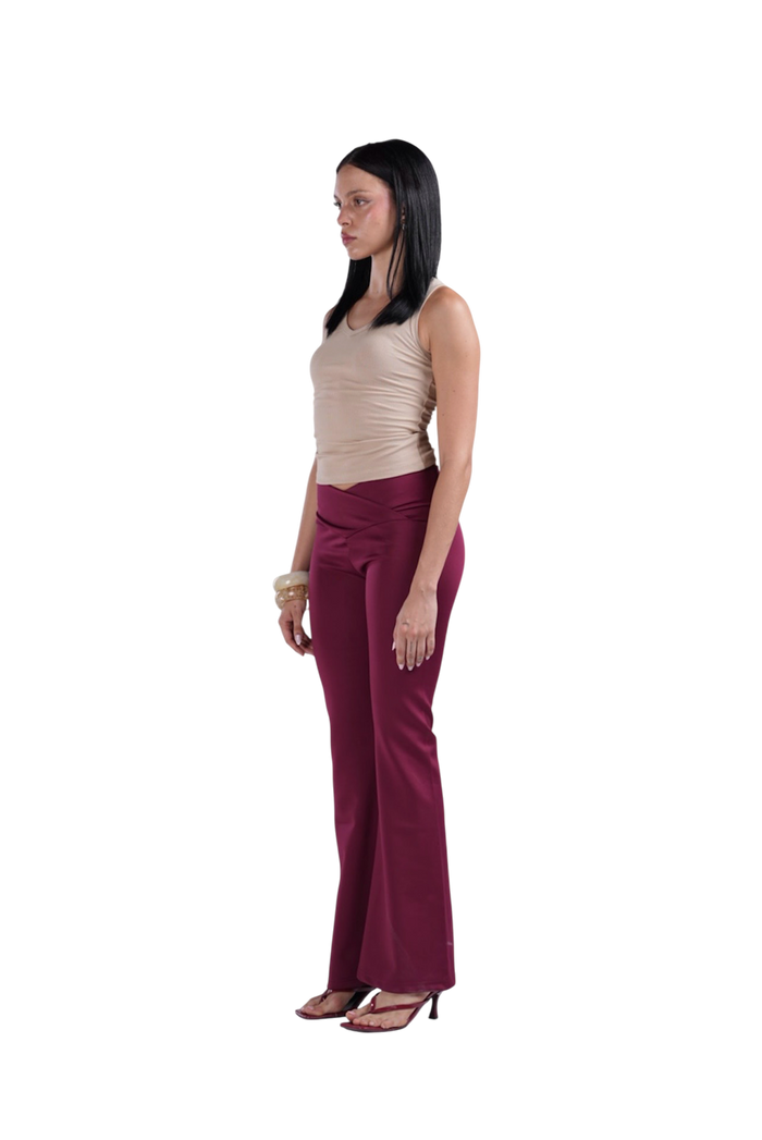 YOGA PANTS BURGUNDY