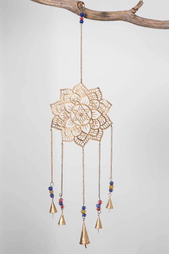 Zen Bells Iron Hanger in Jali